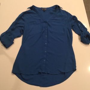 Express Blue Button Up Shirt